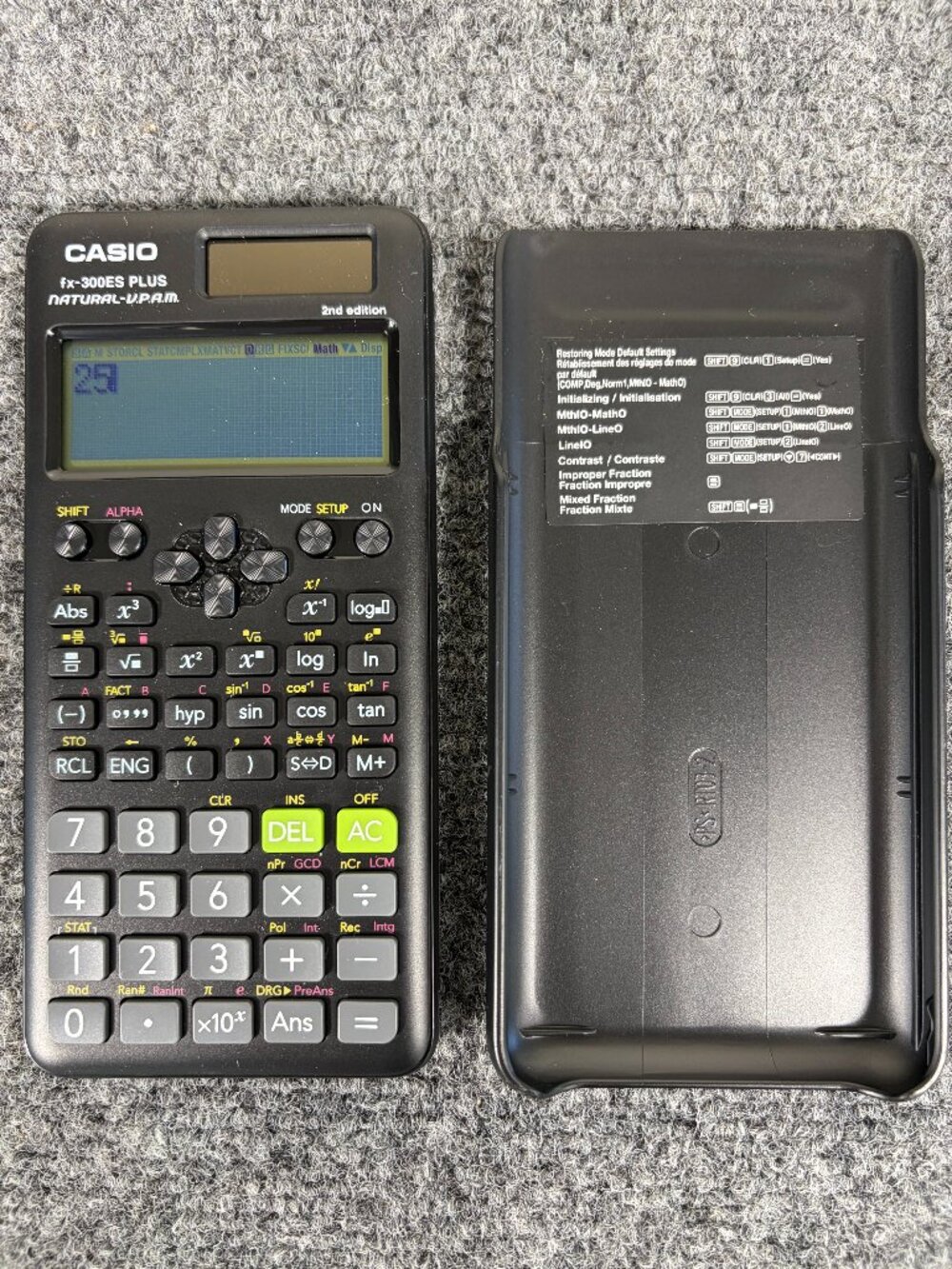Casio FX-300ES Plus 2nd Ed. Natural VPAM Textbook Display Scientific Calculator